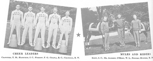 1939 West Point Cheerleaders and Mules