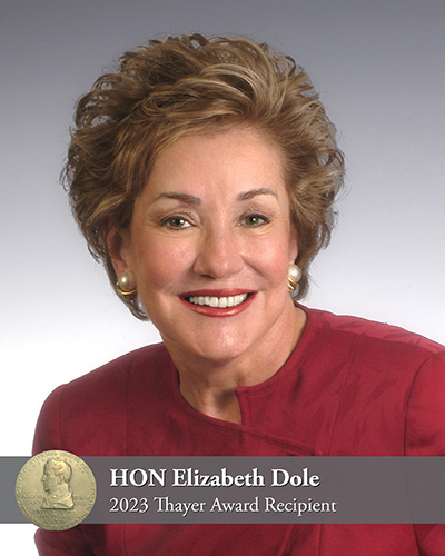 The Honorable Elizabeth Dole to Receive Thayer Award