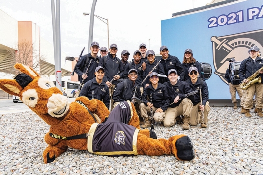 USMA Cadets and Mascot