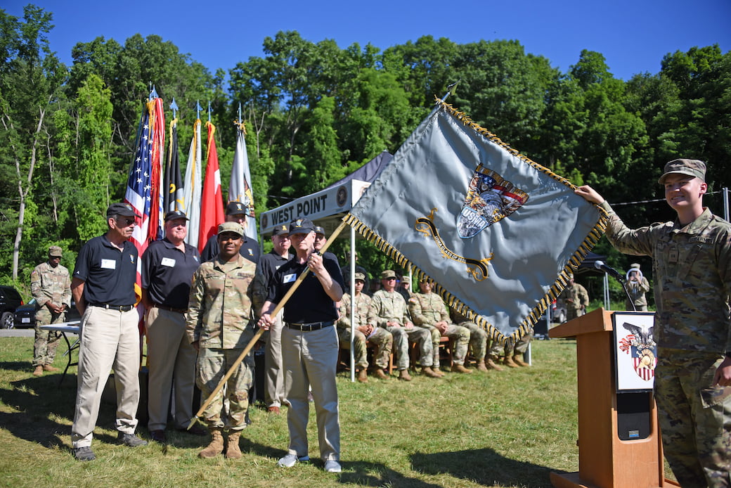 Yearling Flag Ceremony presentation from the 50-Year Affiliation Program.