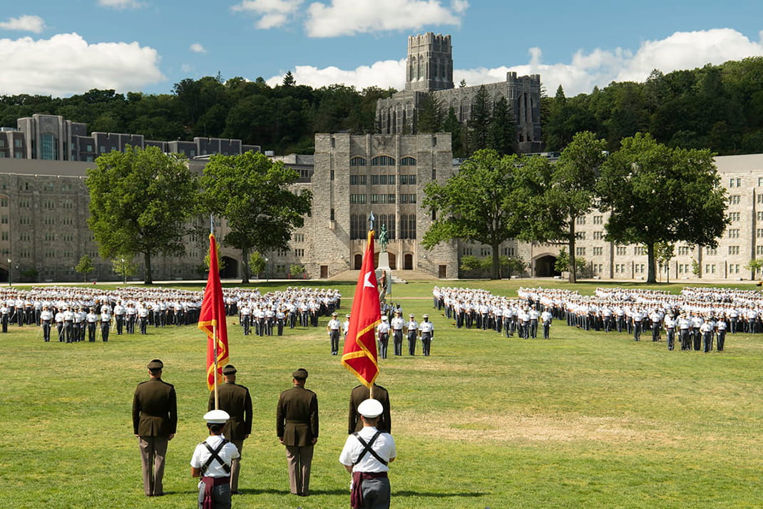 Members of the U.S. Military Academy Class of 2026, officially join the Corps of Cadets during the Acceptance Day parade on the Plain at West Point, New York, August 13, 2022. (U.S. Army Photo by John Pellino/USMA)