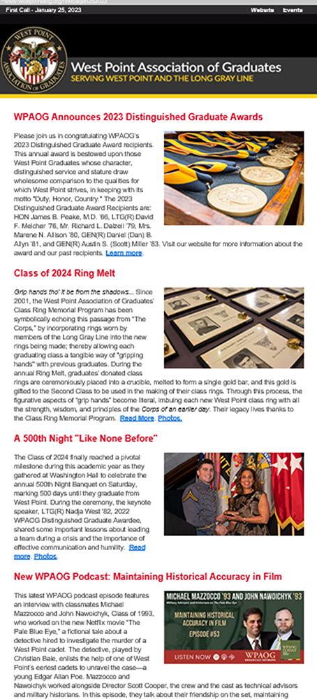 First Call Newsletter 2023