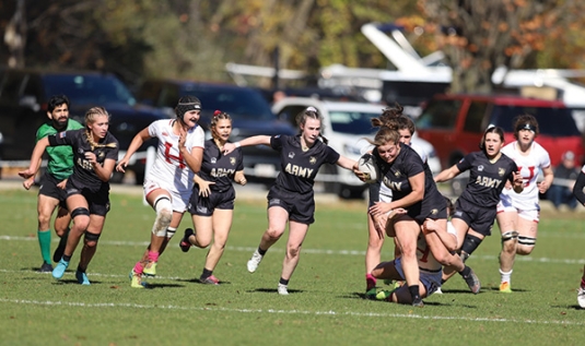 Women's Army Rugby defeats Harvard in 2022
