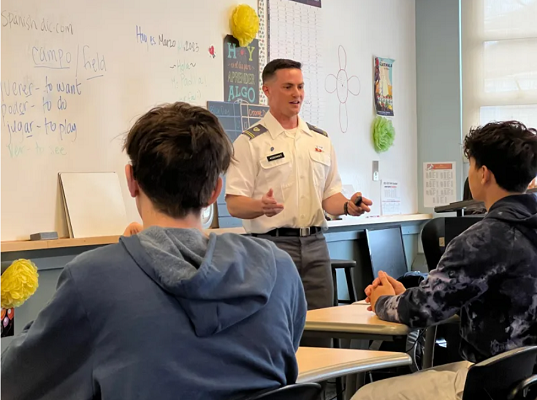 West Point Cadet Returns to Present at Former High School