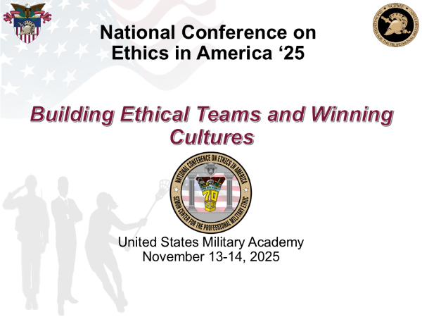 National Conference on Ethics in America Sponsored by The Class of 1970