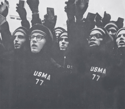 Class of 1977 holding up Bugle Notes in 1974 “The People’s Pointer” issue.