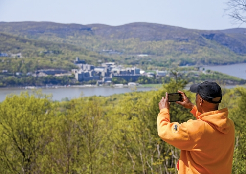 A direct view of the West Point across the Hudson Rive