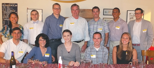 One of the many dinners over the years hosted by the Leslies for visiting cadets