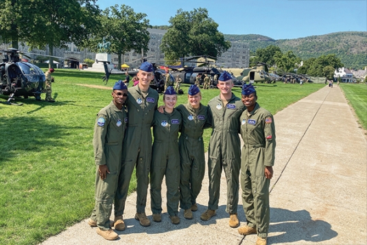 SAEP cadets from the U.S. Air Force Academy pose on Diagonal Walk during Branch Week 2022.
