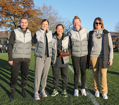 Army West Point Women’s Soccer Head Coach Tracy Chao won the Patriot League Coach of the Year award