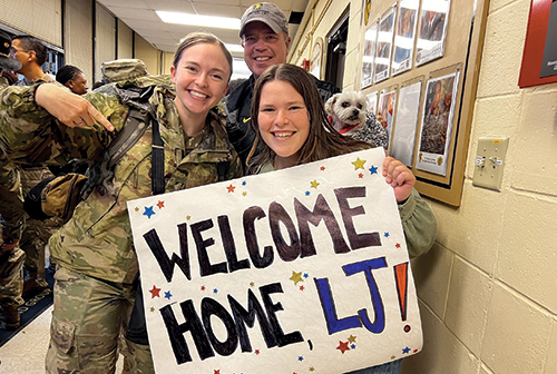 2LT Lauren Johnson with her family