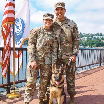 CPT Madison Daugherty '19 and her husband, CPT Lee Kantowski '17