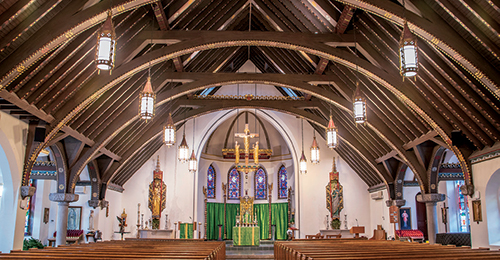 Interior of the Most Holy Trinity Chapel.
