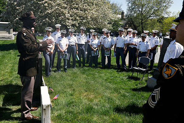 Cadets Attend 19th Annual Inspiration to Serve Cemetery Tour