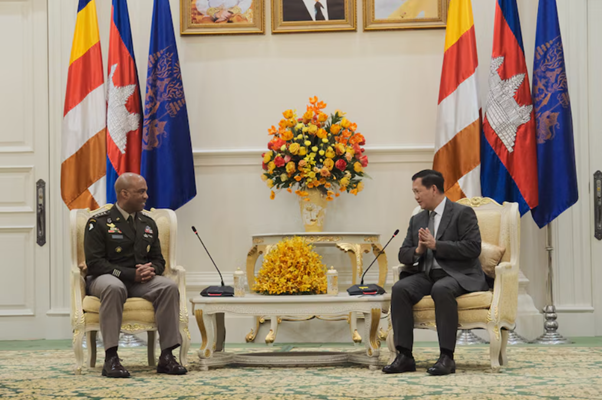 USARPAC General Clark ’88 Meets With Fellow Grad Cambodian Prime Minister Hun Manet ’99