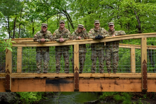 Cadets Collaborate on Appalachian Trail Bridge