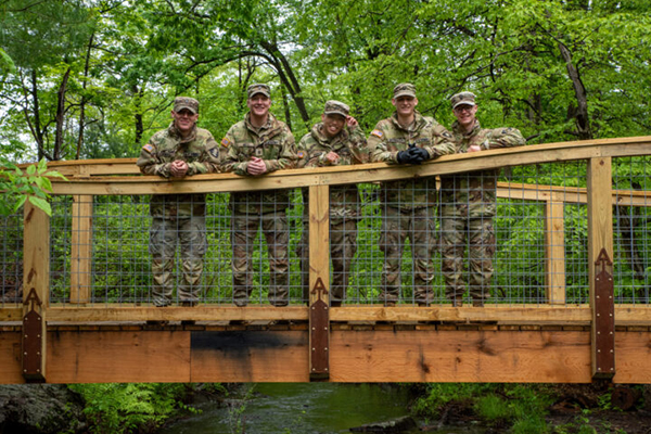 West Point Cadets Build New Trail Bridge