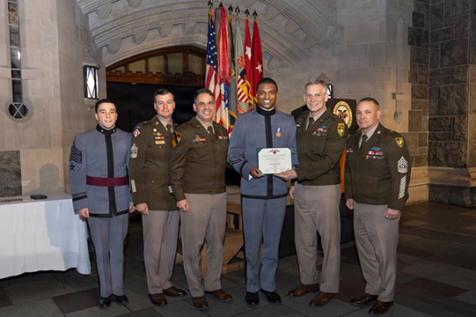 CDT Larry Pickett '28 Receives Soldier’s Medal