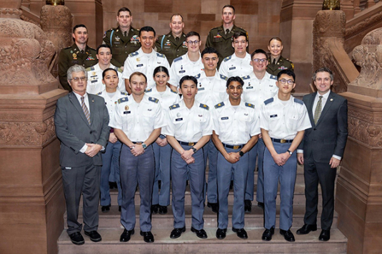USMA cadets attend the 74th Annual West Point Day at the New York State Capitol in Albany.