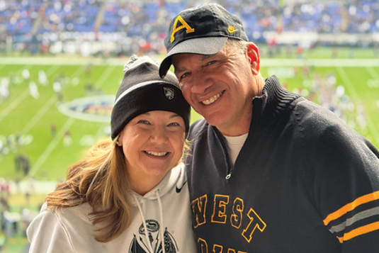 Tony Guzzi ’86 with his wife, Michelle.