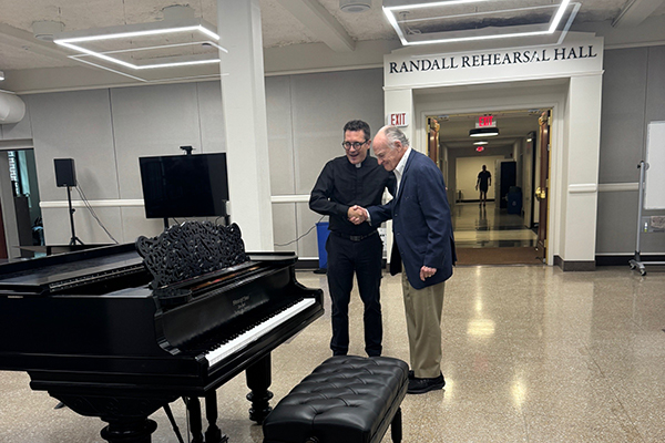 Steinway piano gifted by Bill Murdy '64