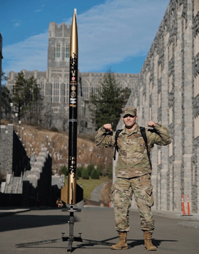 Max Marchi '24 with rocket